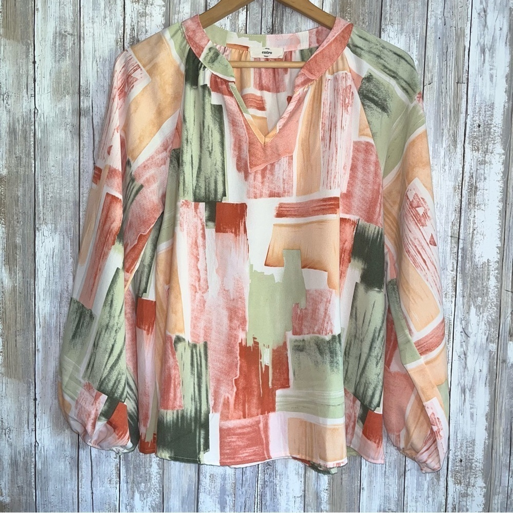 Entro Abstract Printed Blouse